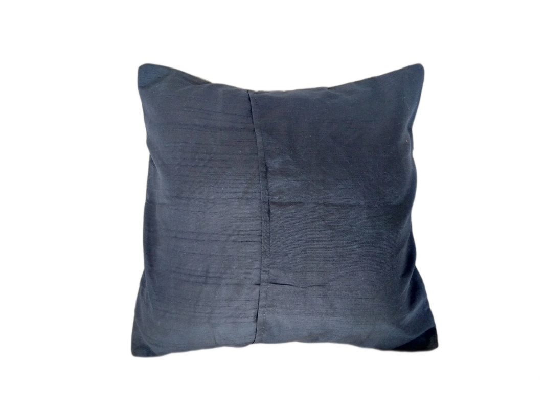 Black Silk Embroidery Bordered Pillow Cases Size 16 ⨉ 16, Sofa Cushion Cover, Bedding Cushion Cover, Cotton Cushion Cover, Decorative Pillow set  of 5