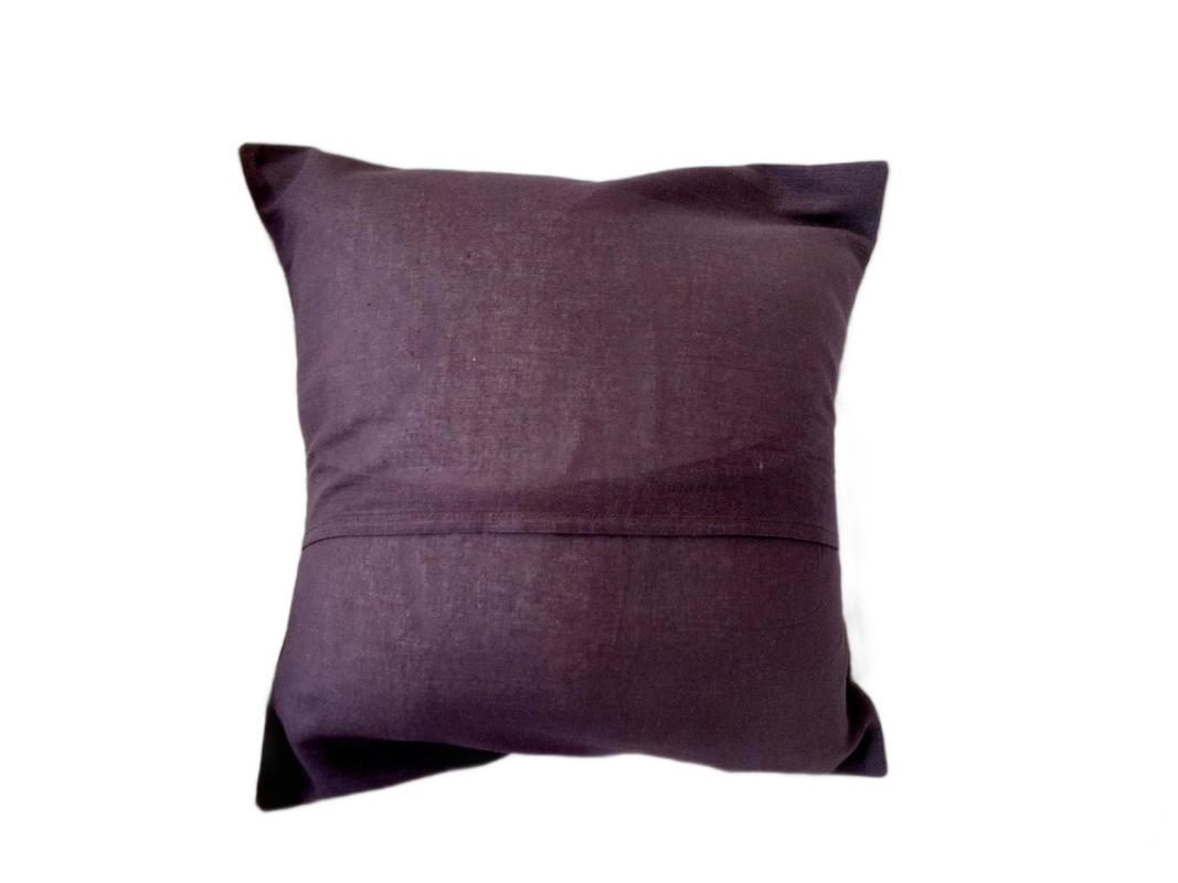 Purple Silk Zari Brocade 16 ⨉ 16 Cushion Pillow Cover, Sofa Cushion Cover, Bedding Cushion Cover, Cotton Cushion Cover, Decorative Pillow set of 5